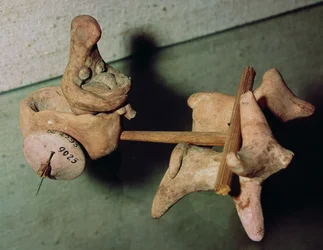 Model of a cart pulled by two oxen, from Mohenjo-Daro, Indus Valley, Pakistan
